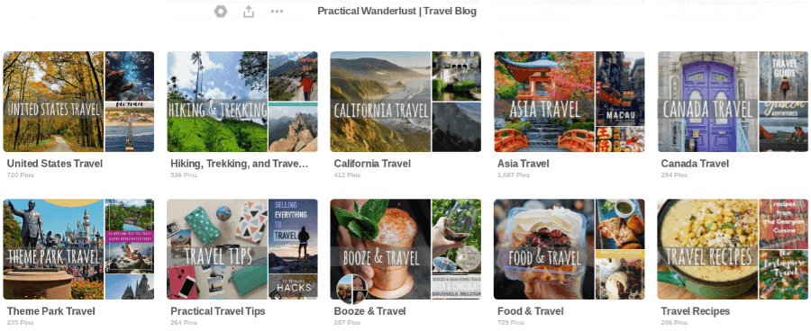 These are Practical Wanderlust's cover boards. I wanted them to be bright, colorful, and easy to read.