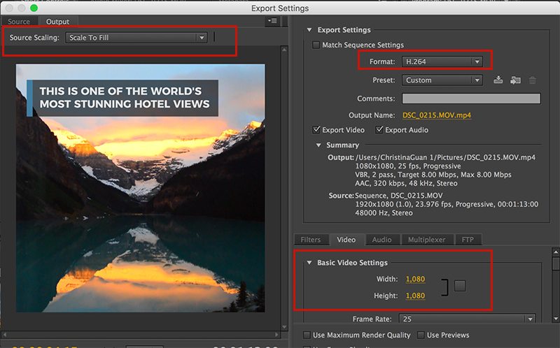 How to make a square video with Adobe Premiere Pro.