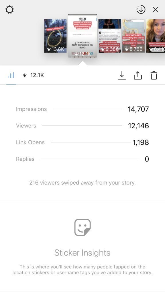 Use Instagram Stories to generate THOUSANDS of views each month for your blog! This case study shows you how one blogger is doing it. #socialmedia #marketing #instagram