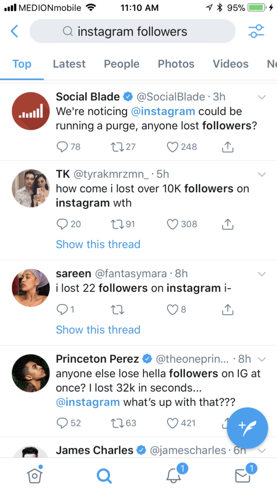 so why are people losing so many follo!   wers is this another instagram purge that s the reigning theory at the !   moment that instagram is simply cleaning - instagram followers dropping today